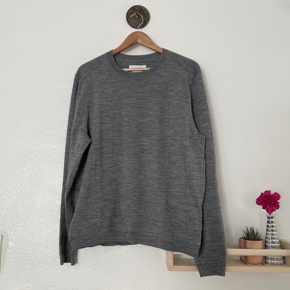 Ministry of Supply Atlas Merino Crew Neck Sweater -‎ Gray Med